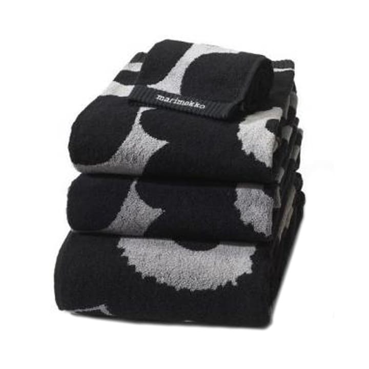 Unikko Handtuch schwarz-sand, Gästehandtuch Marimekko