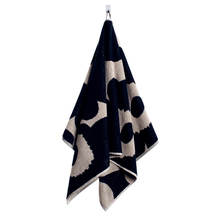 Unikko Handtuch schwarz-sand, Handtuch Marimekko
