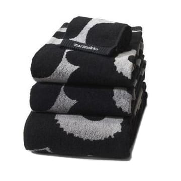 Unikko Handtuch schwarz-sand - Handtuch - Marimekko