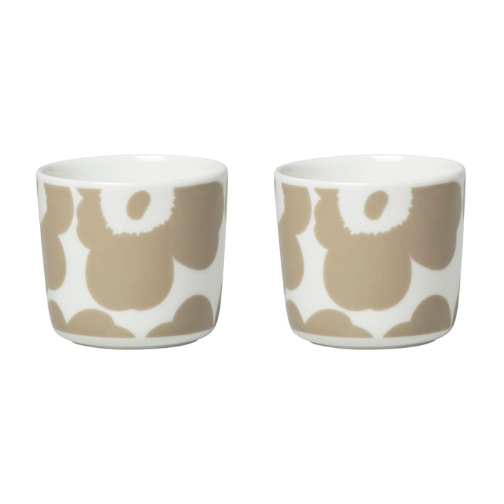 Unikko Kaffeetasse ohne Henkel 20cl 2er Pack - Weiß -beige - Marimekko
