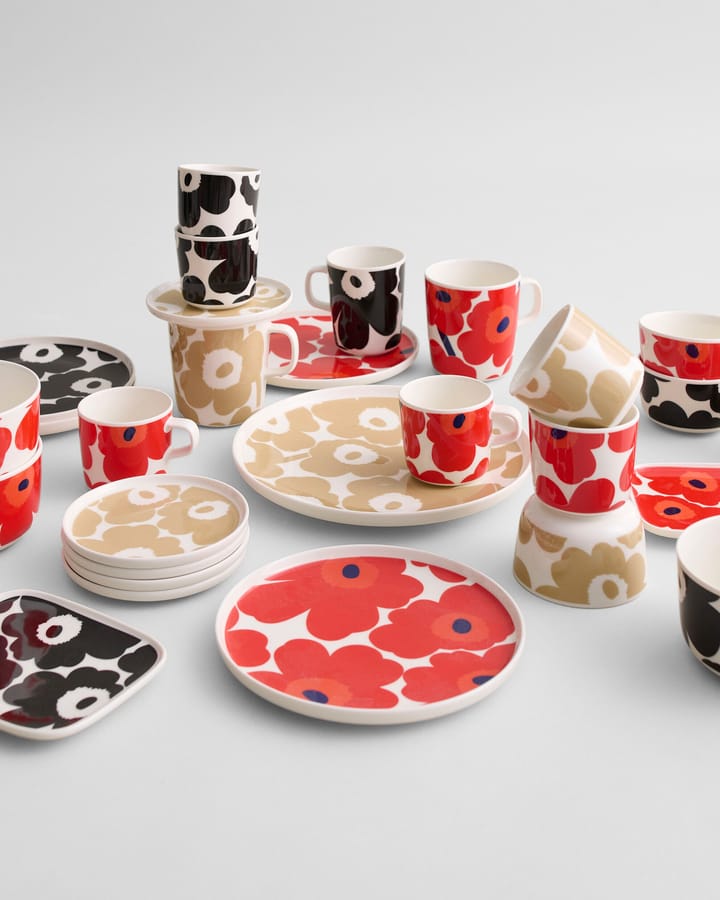 Unikko Kaffeetasse ohne Henkel 20cl 2er Pack - Weiß -beige - Marimekko