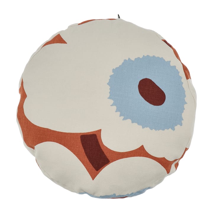 Unikko Kissen Ø43cm - Orange-off white-light blue - Marimekko
