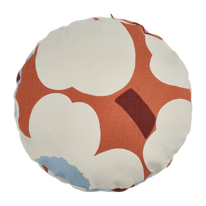 Unikko Kissen Ø43cm - Orange-off white-light blue - Marimekko