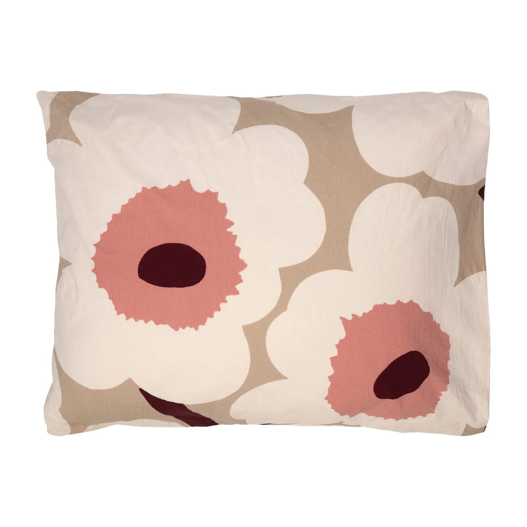 Unikko Kissenbezug 50 x 60cm, Beige, cotton, rose Marimekko