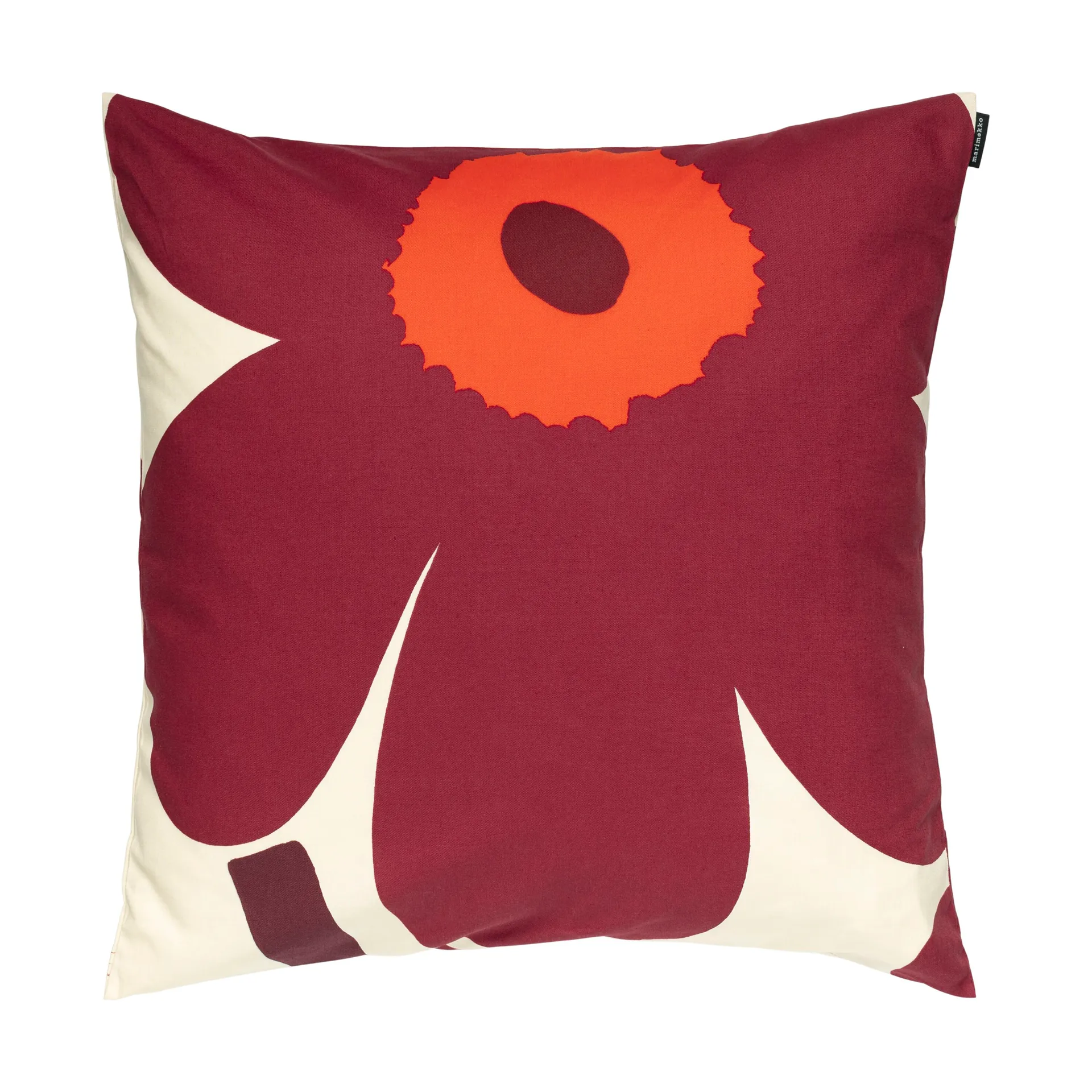 Unikko Kissenbezug 50x50 cm, Vanilla-burgundy-red Marimekko