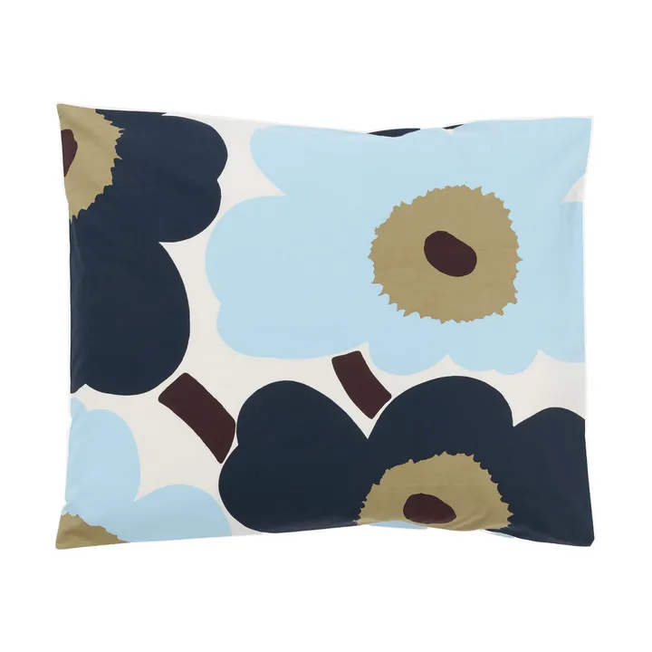 Unikko Kissenbezug 50x60cm - Off white-blueberry-cold blue - Marimekko
