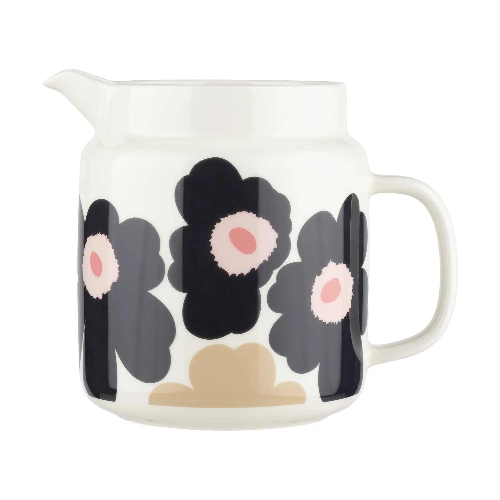 Unikko Krug 1,25 l, Off white-charcoal-sand-pink Marimekko
