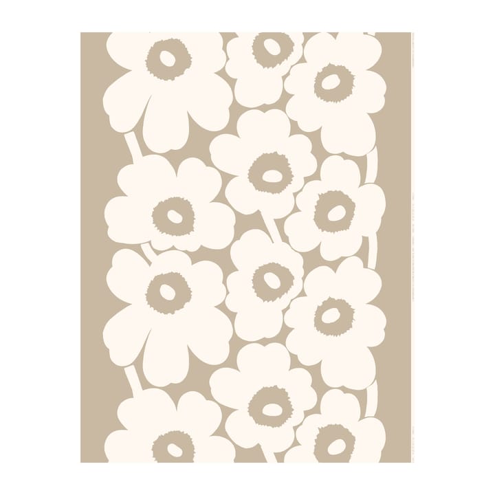 Unikko Leinenstoff - Beige-weiß - Marimekko