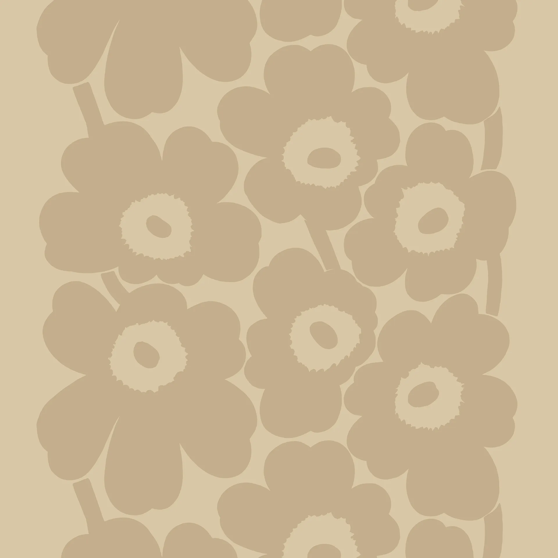 Unikko Leinenstoff, Beige Marimekko