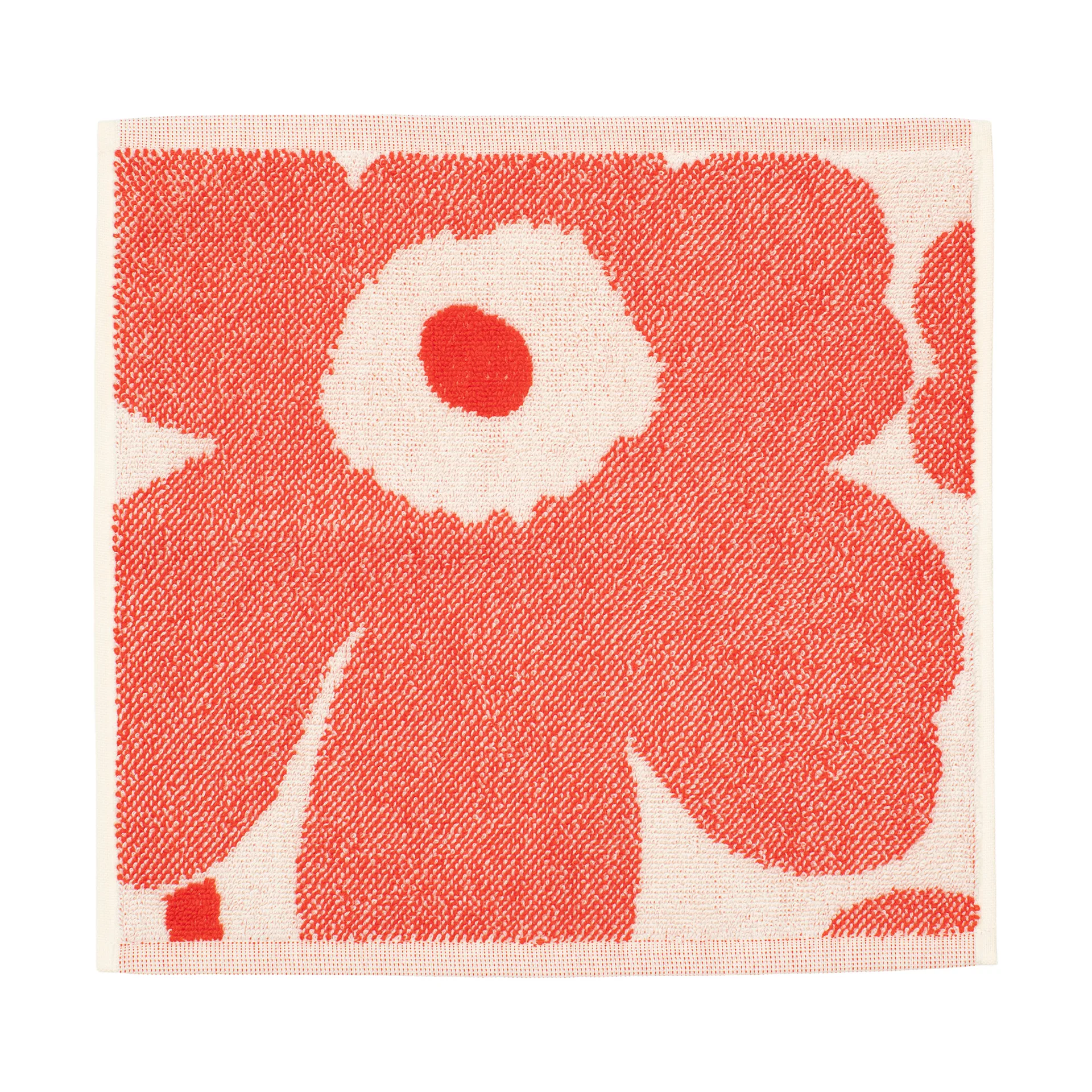 Unikko Mini-Handtuch 32x32 cm, Off white-orange red Marimekko
