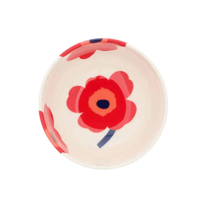 Unikko Schale 300 ml - Weiß-Rot-Blau - Marimekko