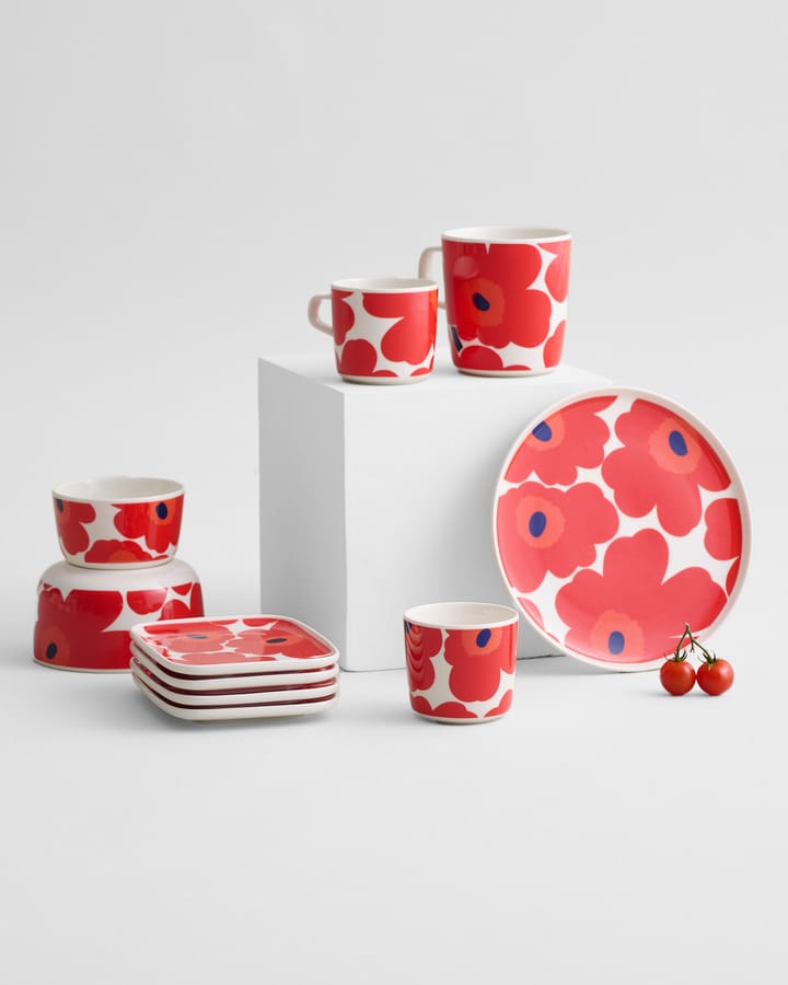 Unikko Schale 5dl - Rot/weiß - Marimekko