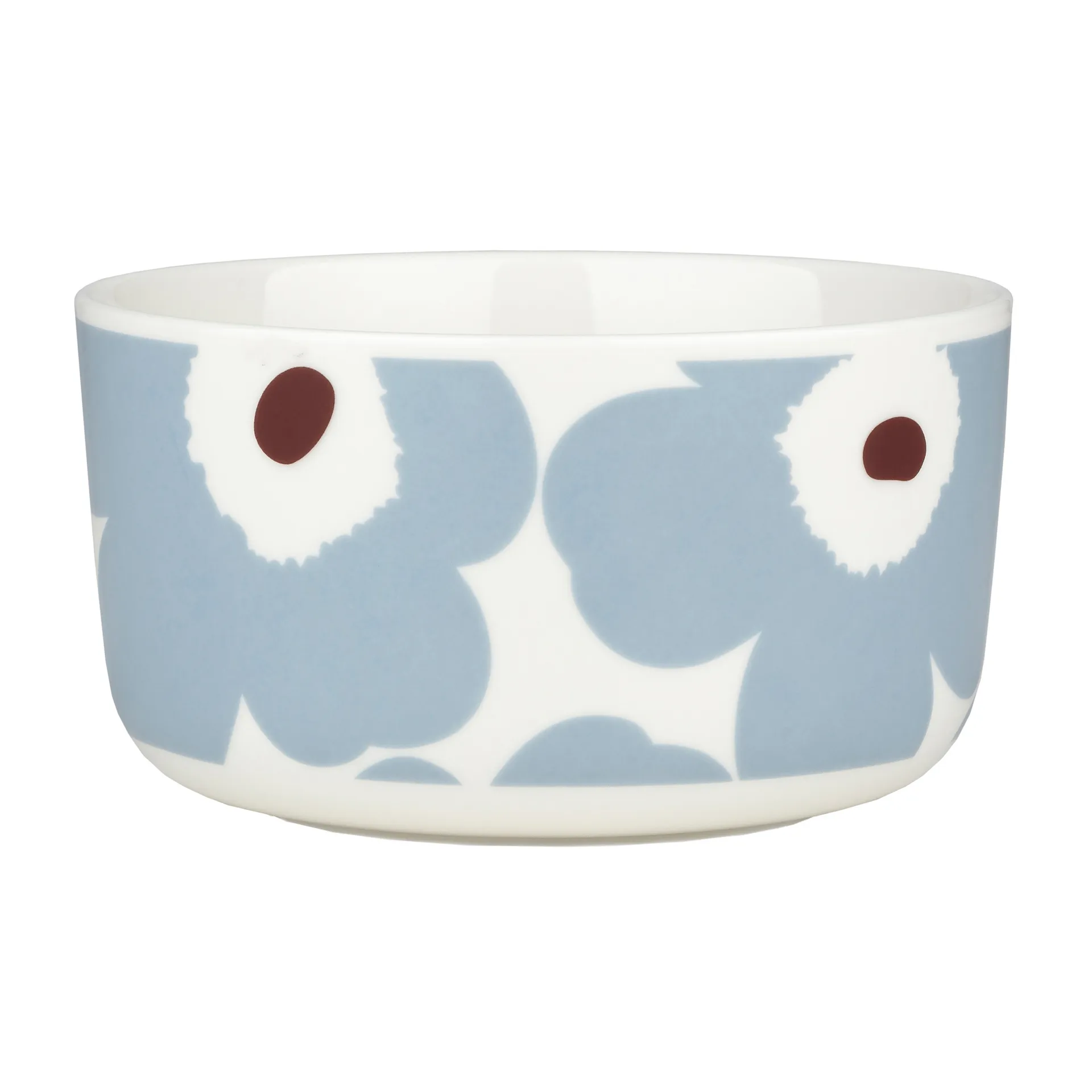 Unikko Schale 5dl, Weiß-blaugrau-Weinrot Marimekko