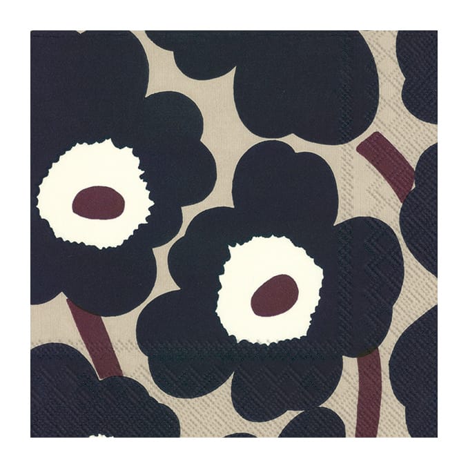 Unikko Serviette 33 x 33cm 20er Pack - Blue linen - Marimekko