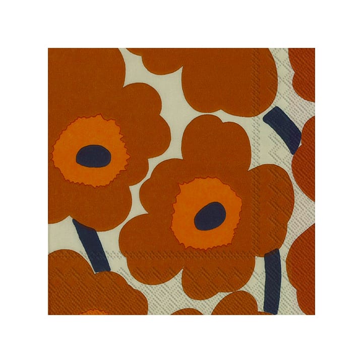 Unikko Serviette 33 x 33cm 20er Pack - Terracotta - Marimekko