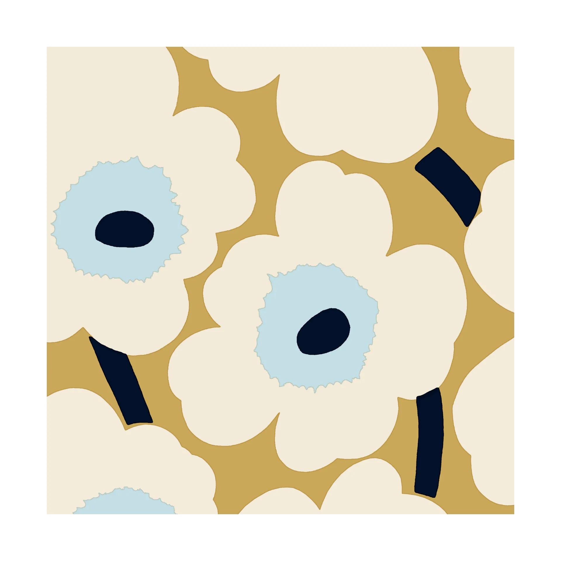 Unikko Serviette 33x33cm 20er Pack, Beige-Blue Marimekko