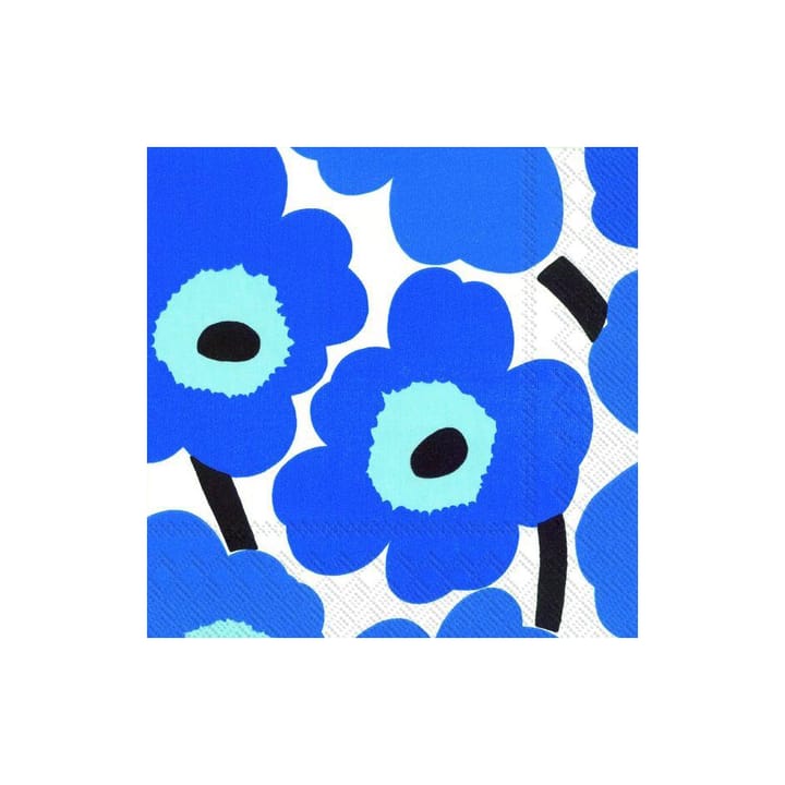 Unikko Serviette 33x33cm 20er Pack - Blau - Marimekko