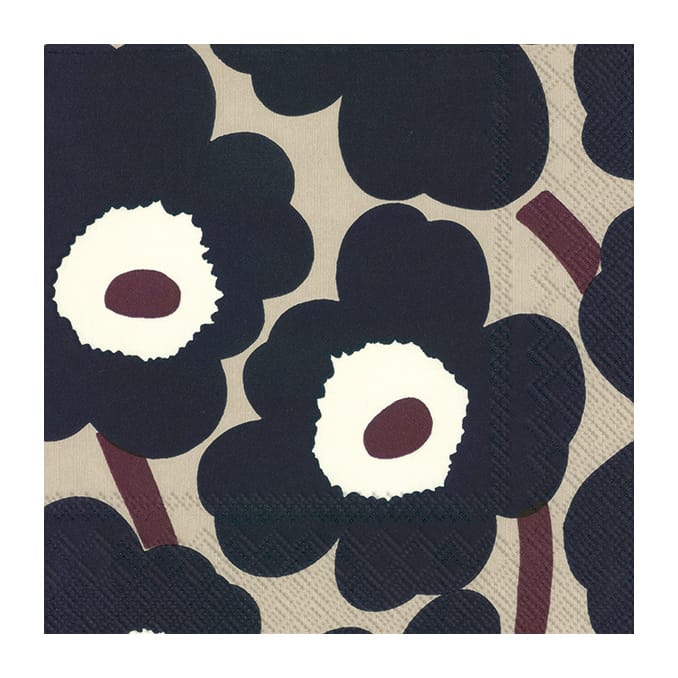 Unikko Serviette 33x33cm 20er Pack - Blue linen - Marimekko