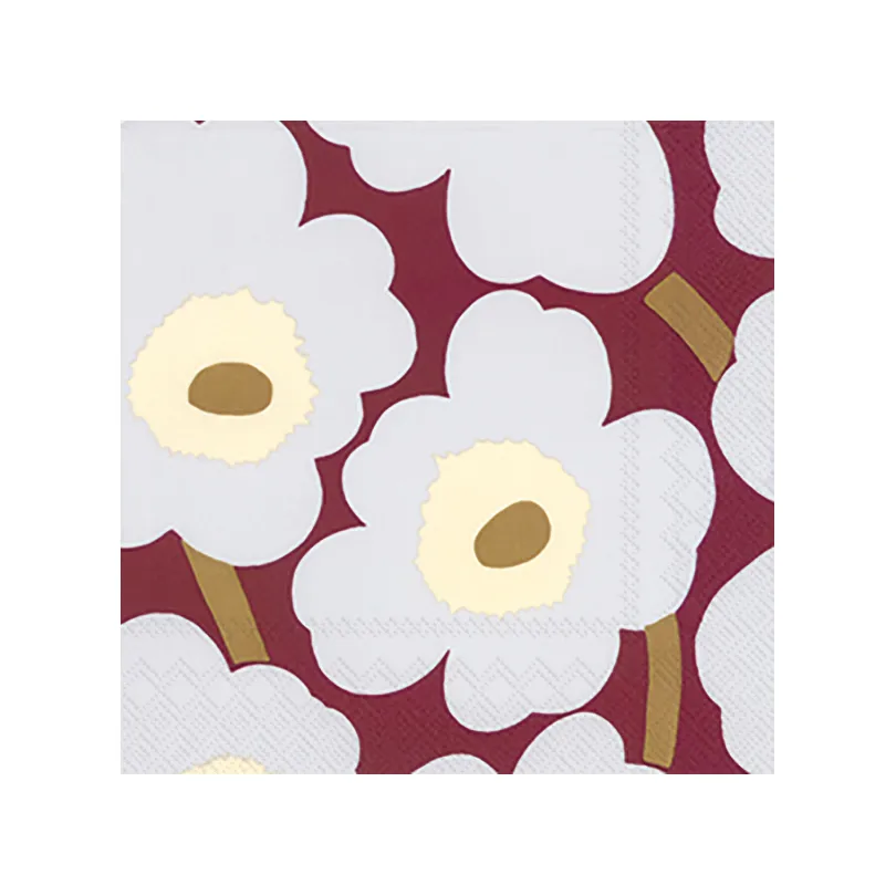Marimekko Unikko Serviette 33x33cm 20er Pack Bordeaux