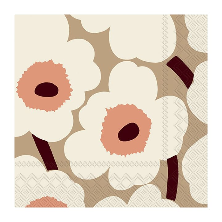 Unikko Serviette 33x33cm 20er Pack - Cream - Marimekko