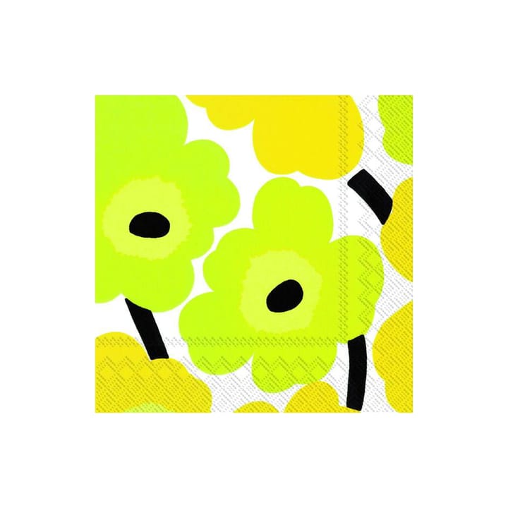 Unikko Serviette 33x33cm 20er Pack - Gelb - Marimekko