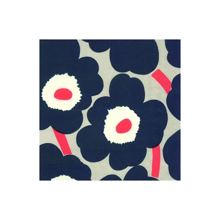 Unikko Serviette 33x33cm 20er Pack, Leinen Marimekko