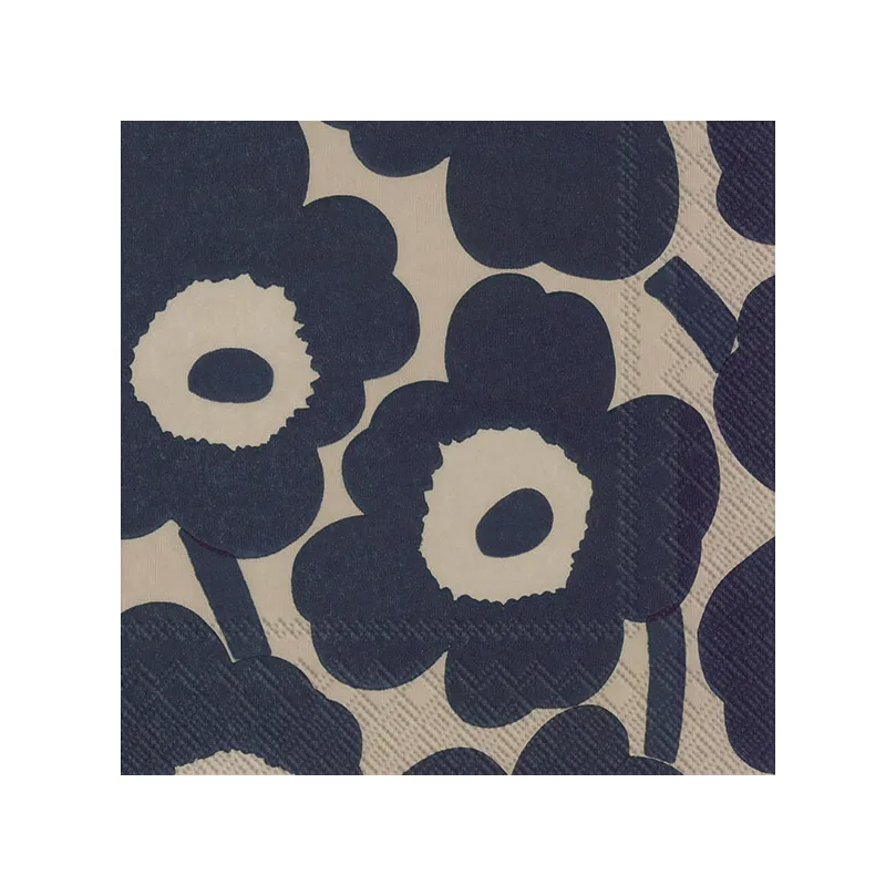 Unikko Serviette 33x33cm 20er Pack, Linen-blue Marimekko