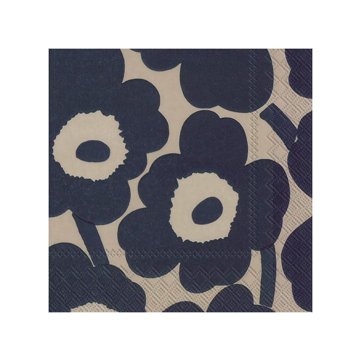 Unikko Serviette 33x33cm 20er Pack - Linen-blue - Marimekko