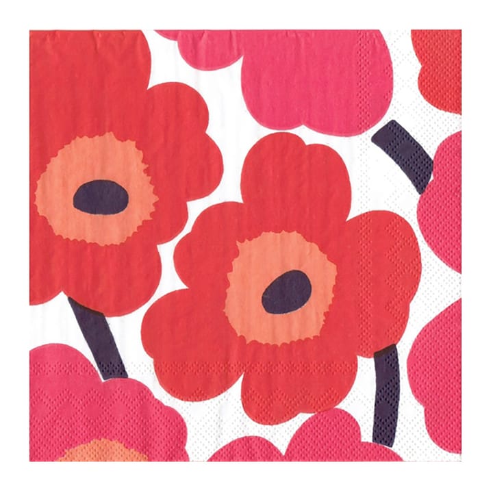 Unikko Serviette 33x33cm 20er Pack - Rot - Marimekko