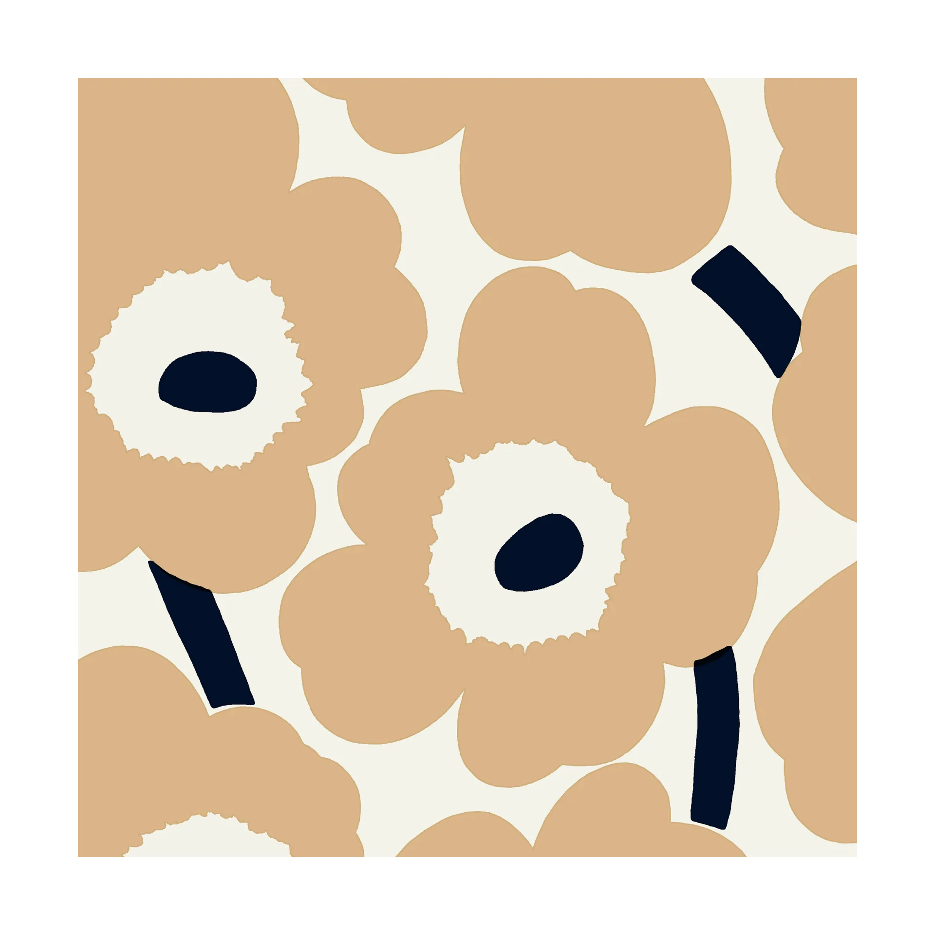 Unikko Serviette 33x33cm 20er Pack, Sand-brown Marimekko