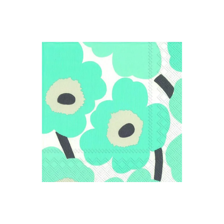 Unikko Serviette 33x33cm 20er Pack, Türkise Marimekko