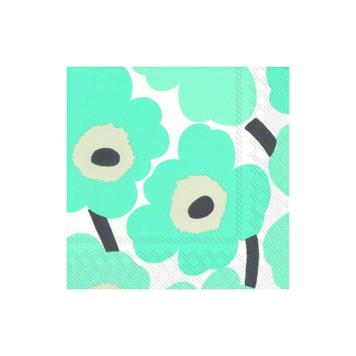 Unikko Serviette 33x33cm 20er Pack - Türkise - Marimekko