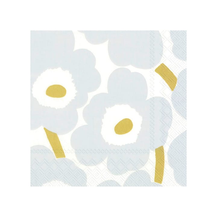 Unikko Serviette 33x33cm 20er Pack - White-silver - Marimekko