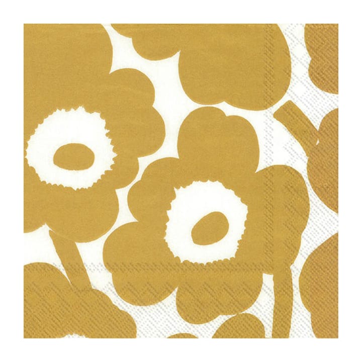 Unikko Serviette 40 x 40cm 20er Pack - White-gold - Marimekko