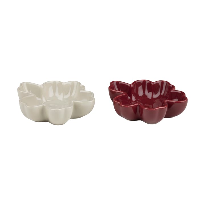 Unikko shape Schale Ø11 cm 2-teilig - Burgundy-stoneware - Marimekko
