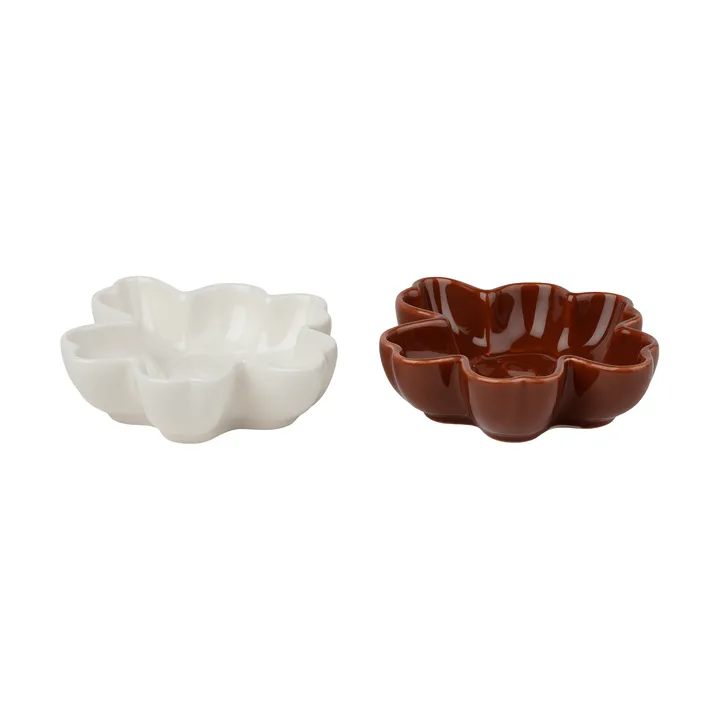 Unikko Shape Schale Ø11 cm 2-teilig - Weiß-Pflaume - Marimekko