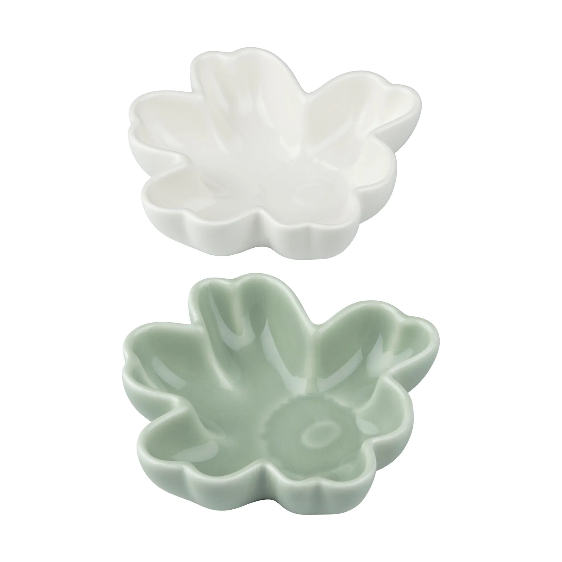Unikko shape Schale Ø11 cm 2-teilig, White-light green Marimekko