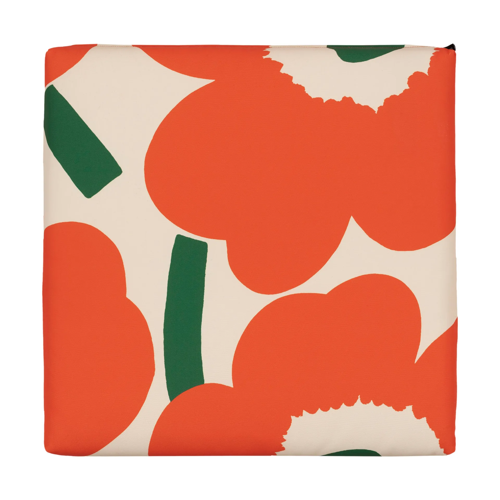 Unikko Stuhlkissen 40x40 cm, Cotton-Orange-Green Marimekko