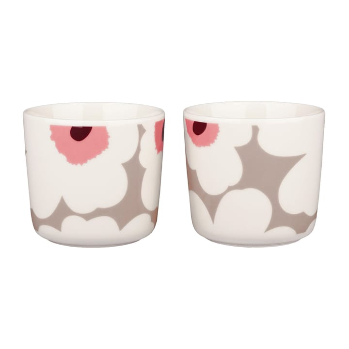 Unikko Tasse 2 dl 2er-Pack - White,clay,powder,dark wine - Marimekko