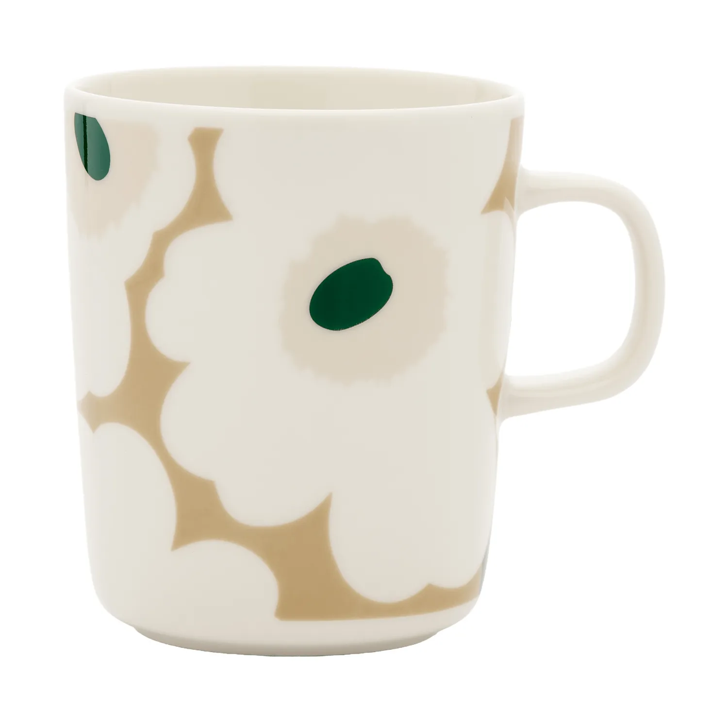 Unikko Tasse 25 cl, White-beige-light sand-dark green Marimekko