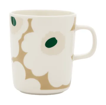 Unikko Tasse 25 cl - White-beige-light sand-dark green - Marimekko