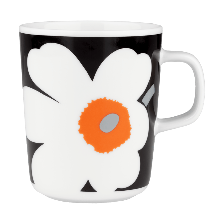 Unikko Tasse 25 cl - White-black-orange - Marimekko