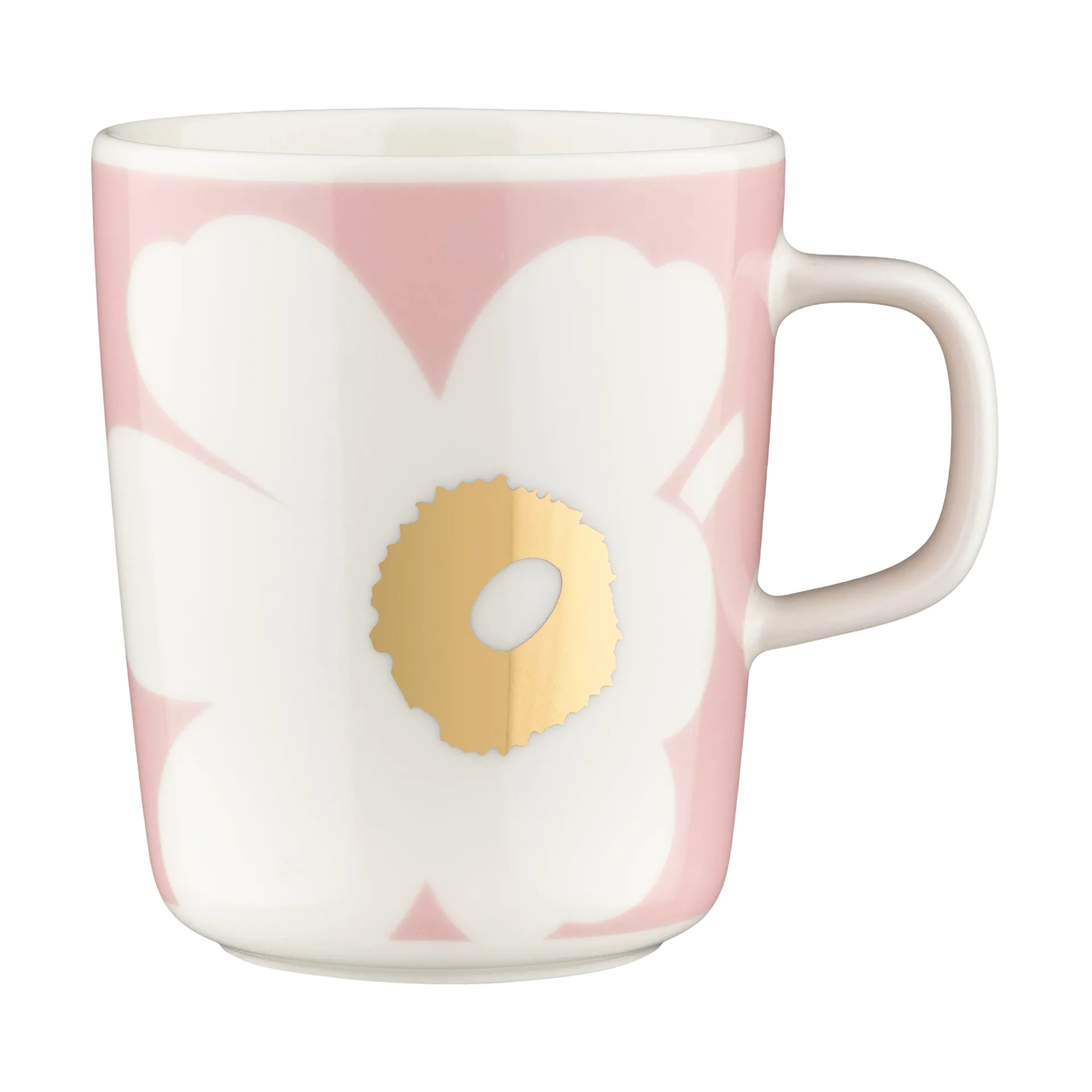 Unikko Tasse 2,5 dl 2er-Pack, White-Light pink-gold Marimekko
