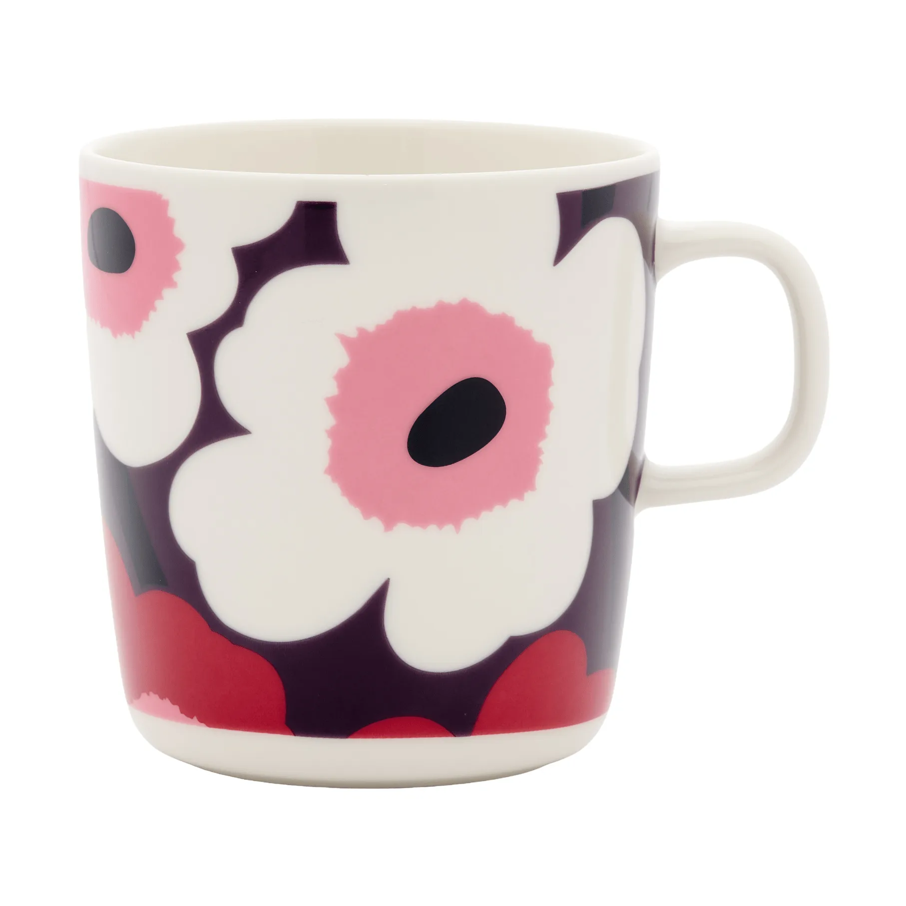Unikko Tasse 40 cl, White-plum-cranberry-pink Marimekko