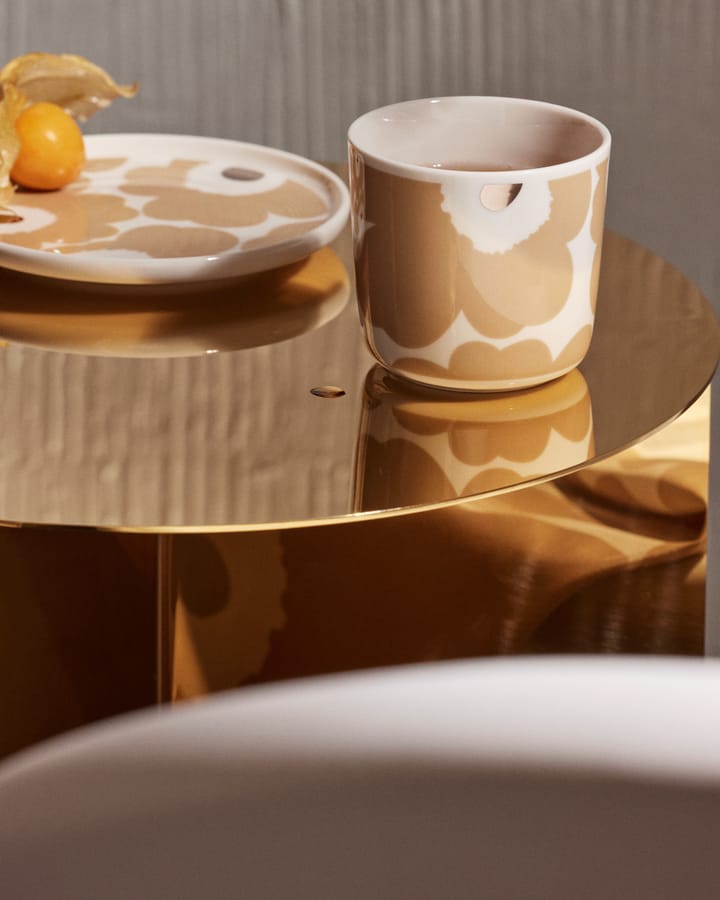 Unikko Tasse mit Untertasse 20 cl 2er-Pack, Beige-Weiß Marimekko