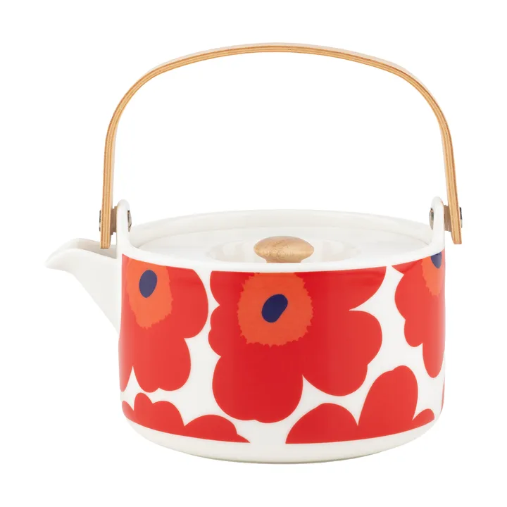 Unikko Teekanne 0,7 l - White-red-blue - Marimekko