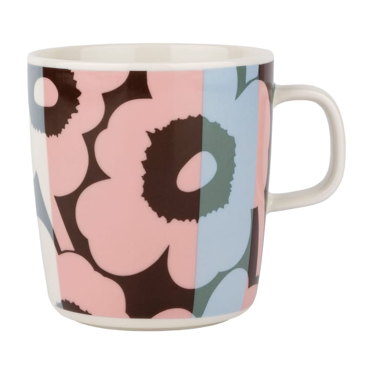 Unikko Teetasse 4dl - White-light sky-dusty pink - Marimekko