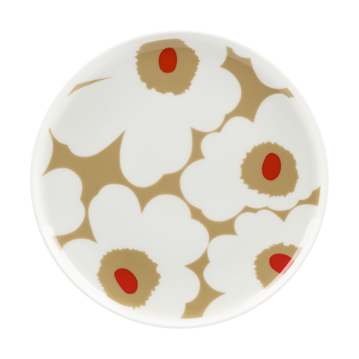 Unikko Teller Ø20cm - White-beige-red - Marimekko