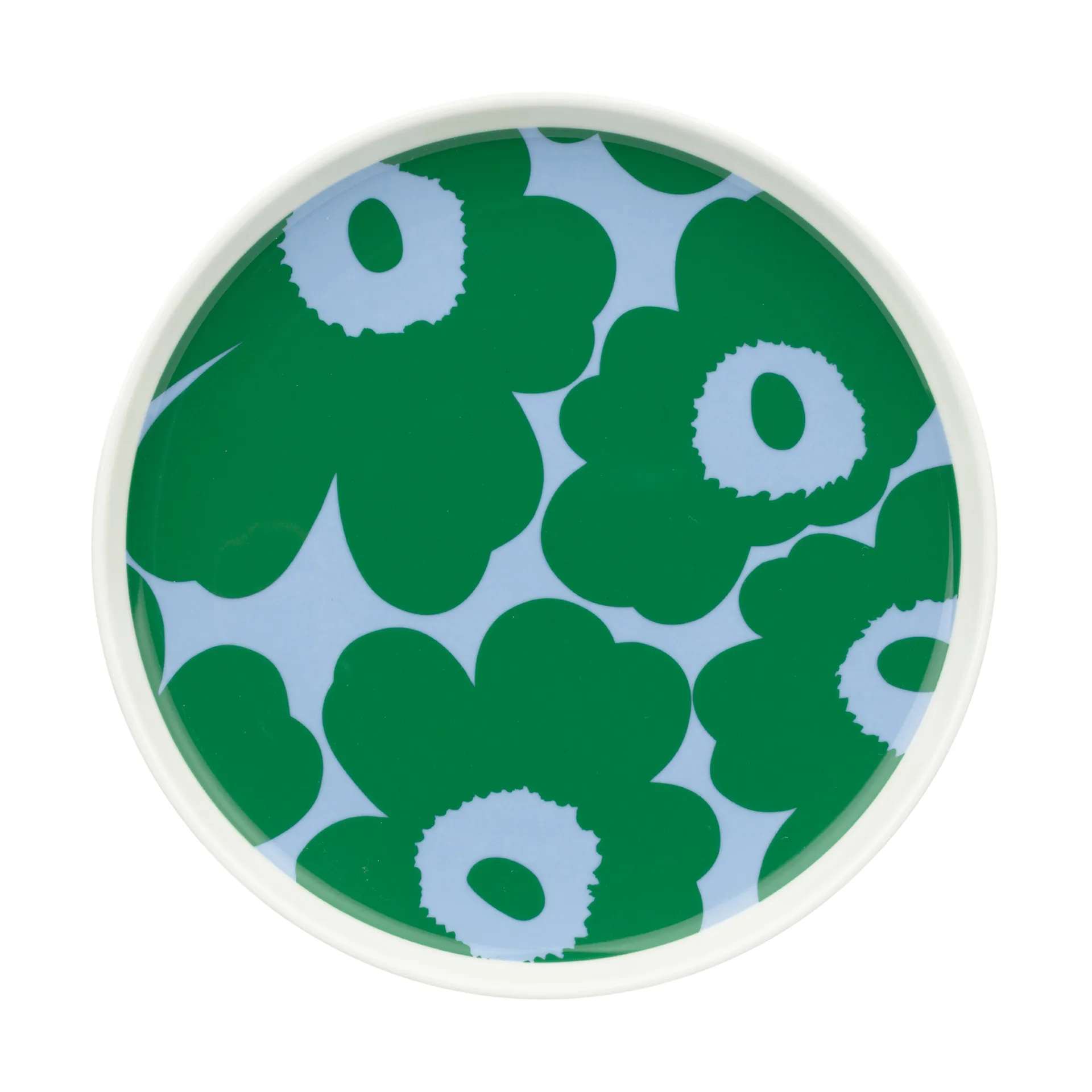 Unikko Teller Ø20cm, White-green-light blue Marimekko