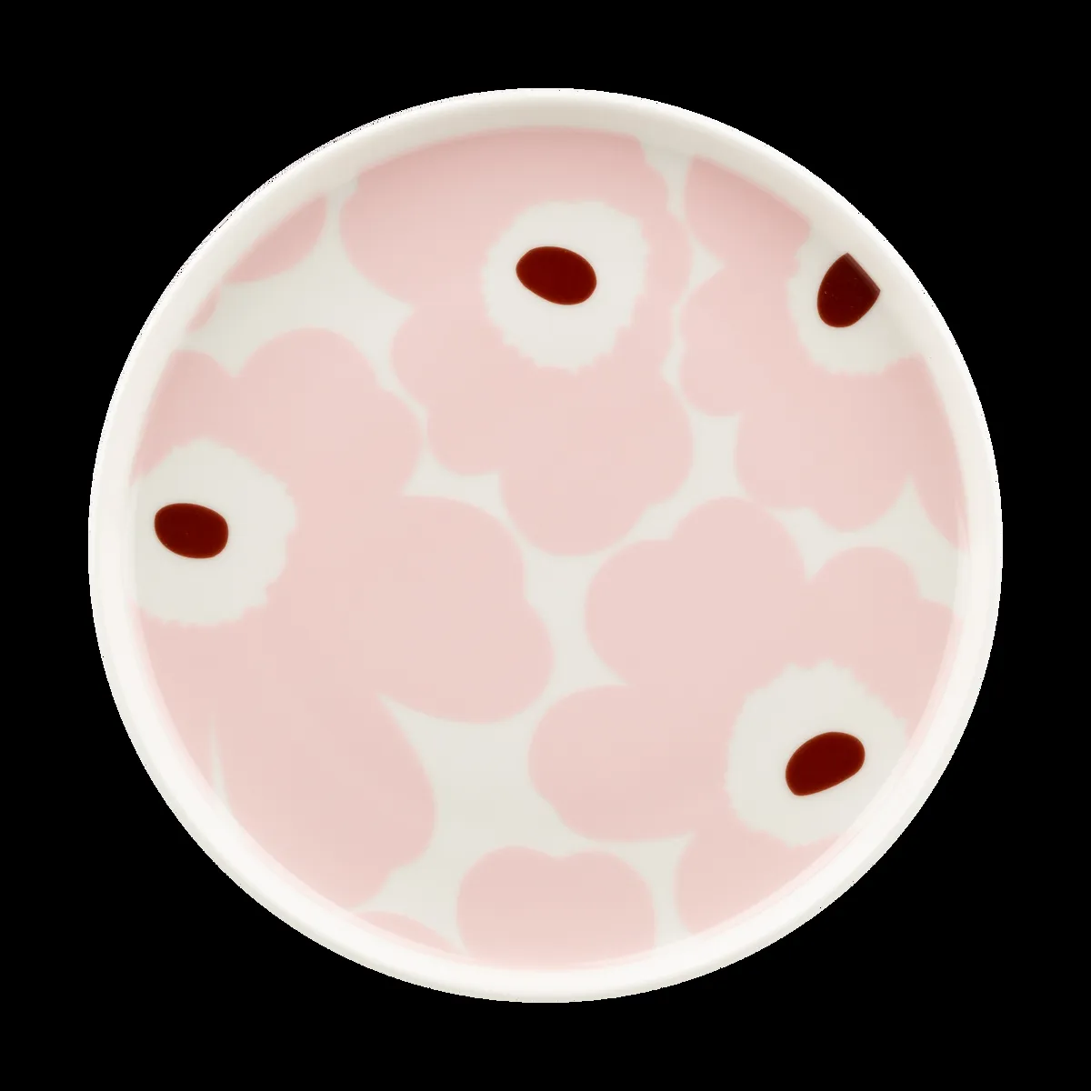 Marimekko Unikko Teller Ø20cm White-light pink-chestnut